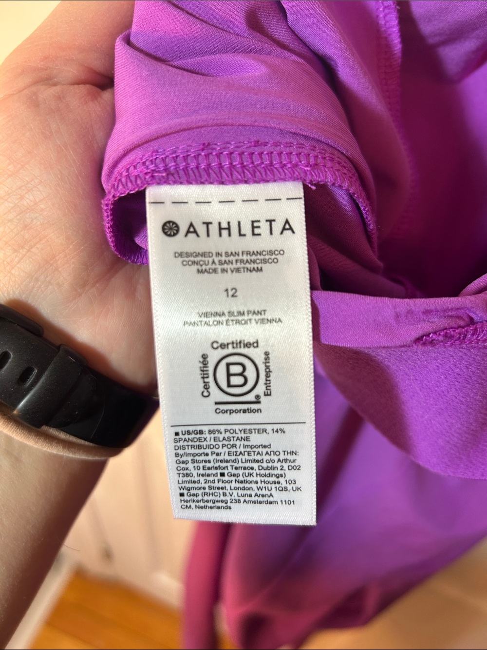 ATHLETA VIENNA SLIM PANT IN JAZZY PURPLE - Picture 8 of 12